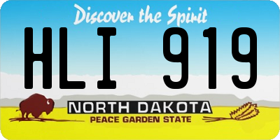 ND license plate HLI919
