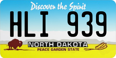 ND license plate HLI939