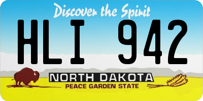 ND license plate HLI942