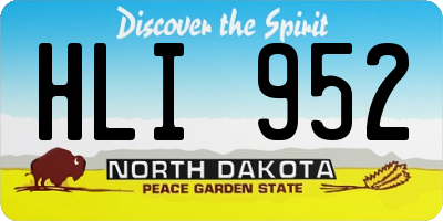 ND license plate HLI952