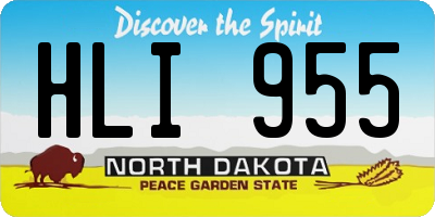ND license plate HLI955