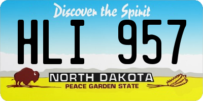 ND license plate HLI957