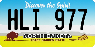 ND license plate HLI977