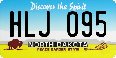 ND license plate HLJ095