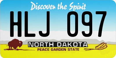 ND license plate HLJ097