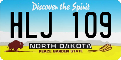ND license plate HLJ109