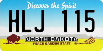 ND license plate HLJ115