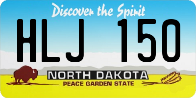 ND license plate HLJ150