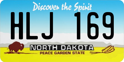 ND license plate HLJ169