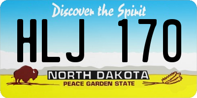 ND license plate HLJ170