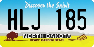 ND license plate HLJ185