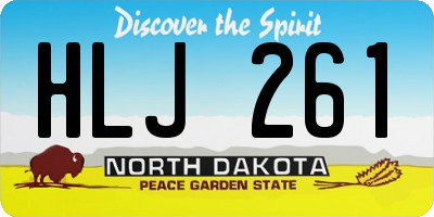 ND license plate HLJ261