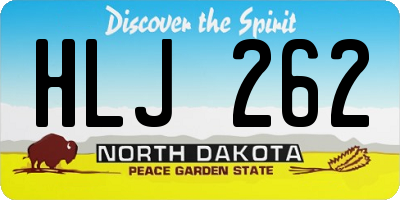 ND license plate HLJ262
