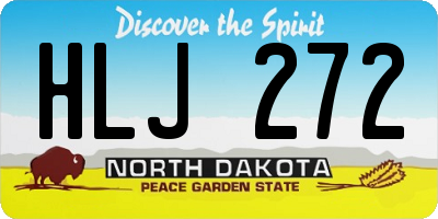 ND license plate HLJ272
