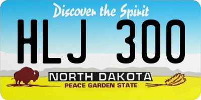 ND license plate HLJ300