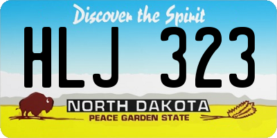 ND license plate HLJ323