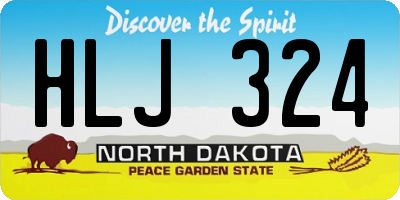 ND license plate HLJ324