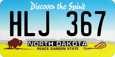 ND license plate HLJ367