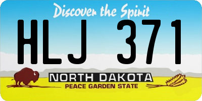 ND license plate HLJ371