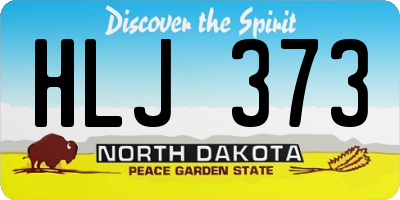 ND license plate HLJ373