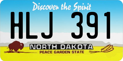 ND license plate HLJ391