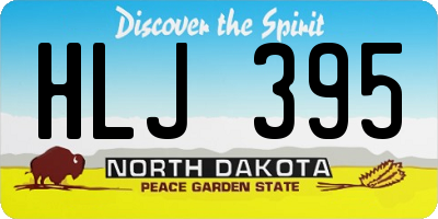 ND license plate HLJ395