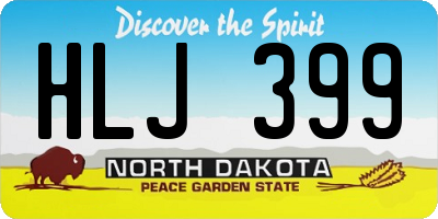 ND license plate HLJ399