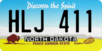 ND license plate HLJ411