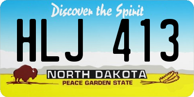 ND license plate HLJ413