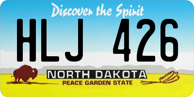 ND license plate HLJ426
