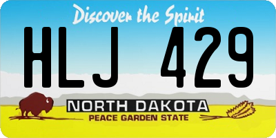 ND license plate HLJ429