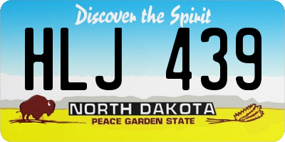 ND license plate HLJ439
