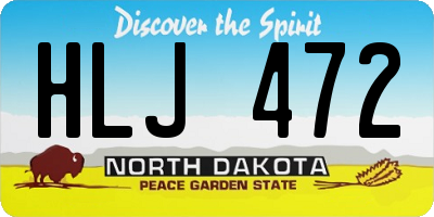 ND license plate HLJ472