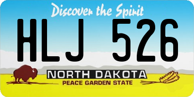 ND license plate HLJ526