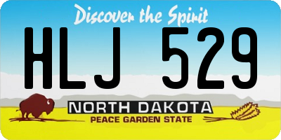 ND license plate HLJ529