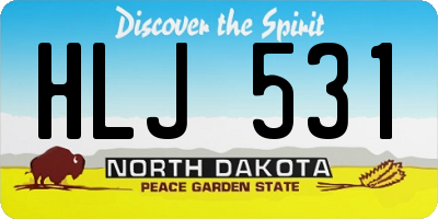 ND license plate HLJ531
