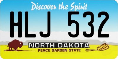 ND license plate HLJ532