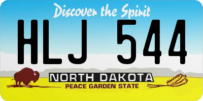 ND license plate HLJ544