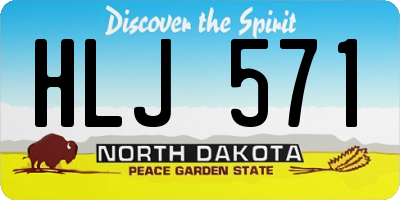 ND license plate HLJ571
