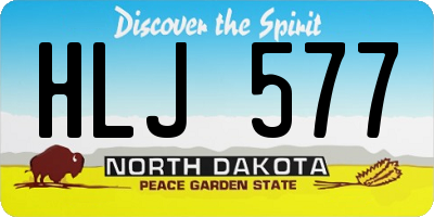 ND license plate HLJ577
