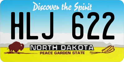 ND license plate HLJ622
