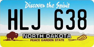 ND license plate HLJ638