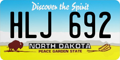 ND license plate HLJ692