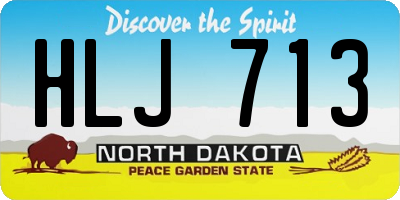ND license plate HLJ713