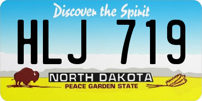 ND license plate HLJ719