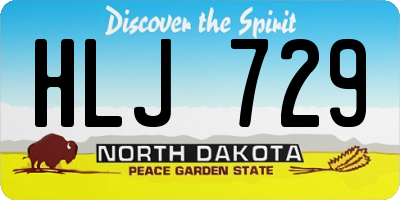 ND license plate HLJ729