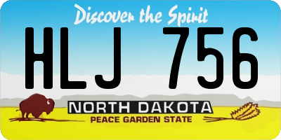 ND license plate HLJ756