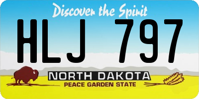 ND license plate HLJ797
