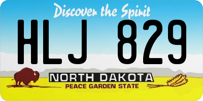 ND license plate HLJ829