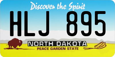 ND license plate HLJ895